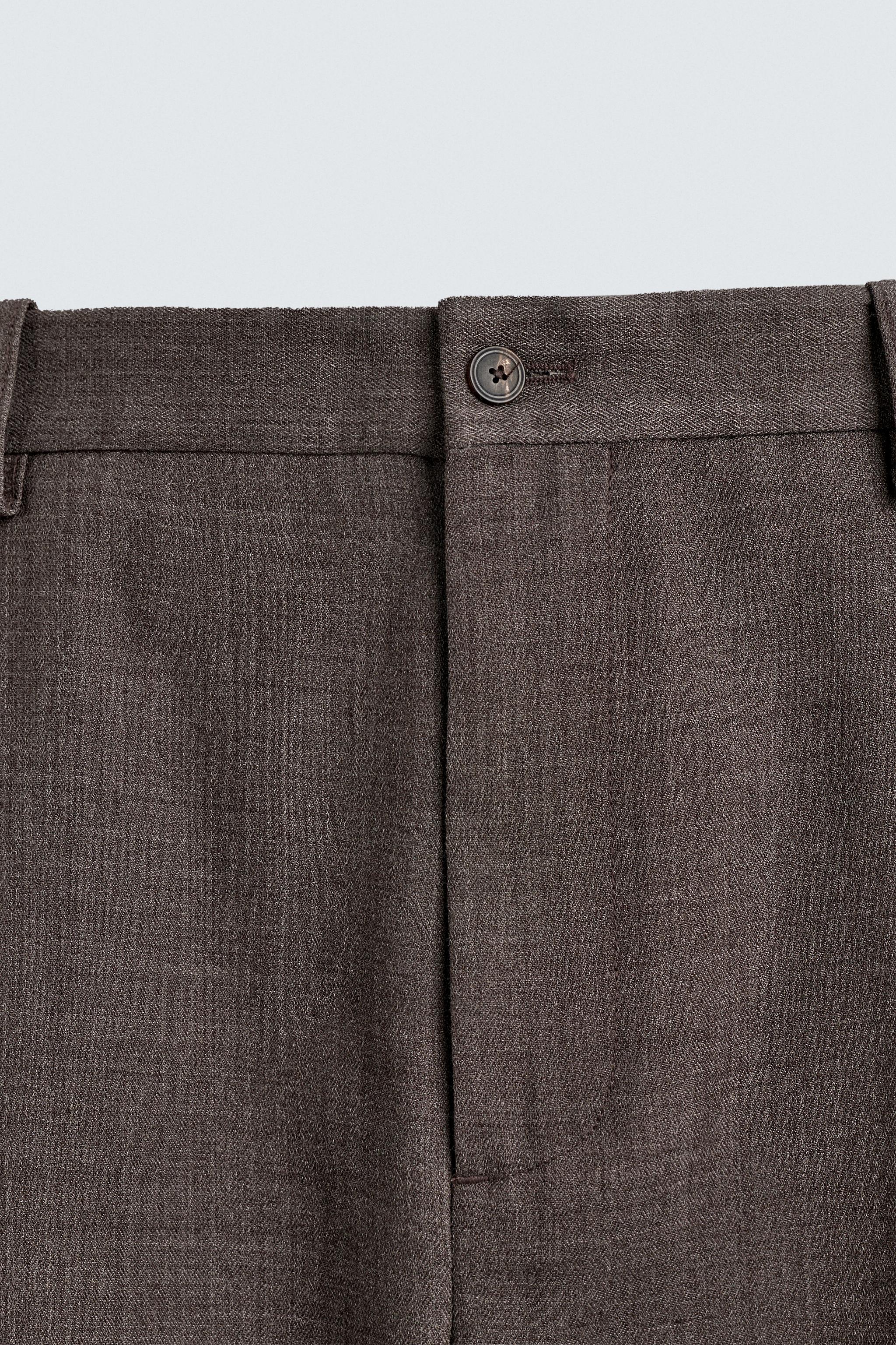 PANTALON AVEC LAINE À PLIS